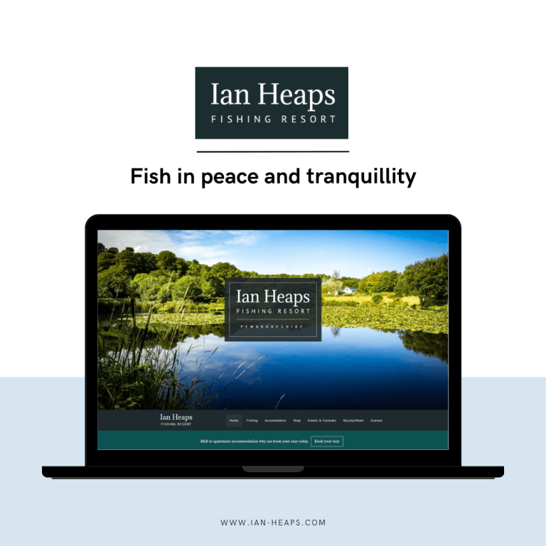 IAN Heaps Portfolio on a laptop